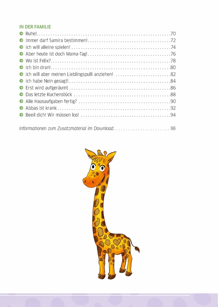 40 Vorlesegeschichten zur Giraffensprache, ab 6 Jahre