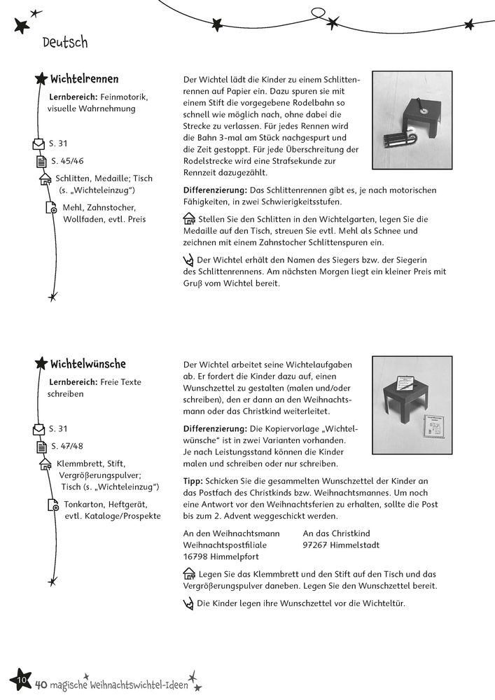 40 magische Weihnachtswichtel-Ideen, Klasse 1/2