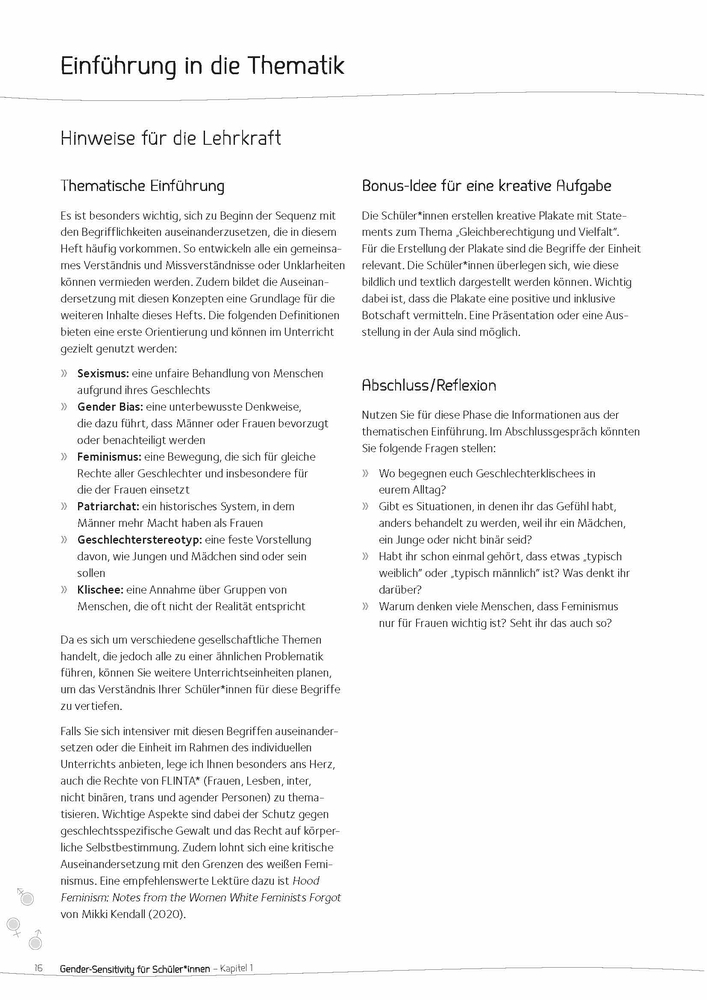 Gender-Sensitivity für Schüler*innen