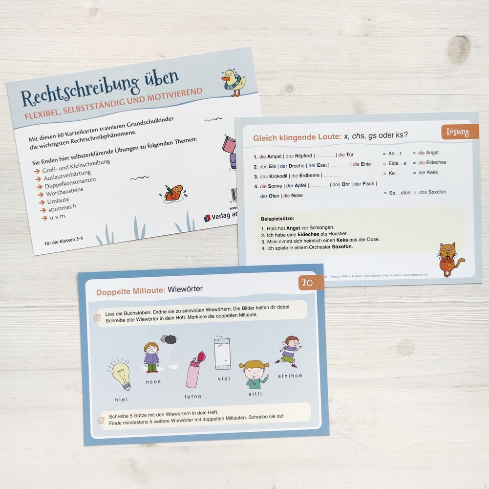 Die Rechtschreib-Übungskartei – Klasse 3/4 Die Rechtschreib-Übungskartei – Klasse 3/4