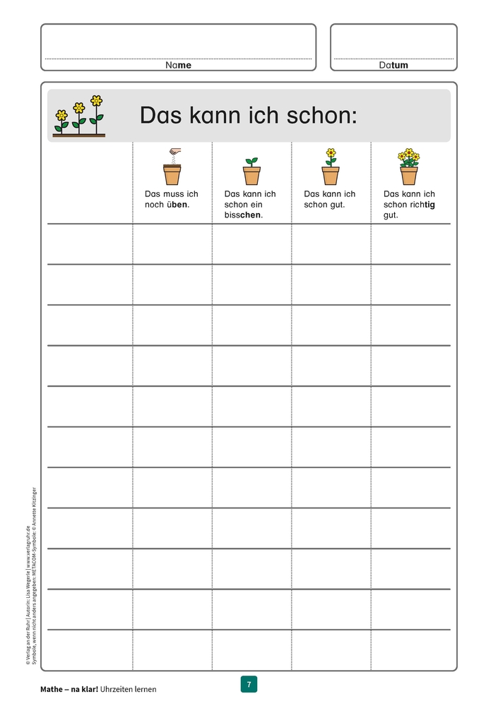 Mathe - na klar! Uhrzeiten lernen
