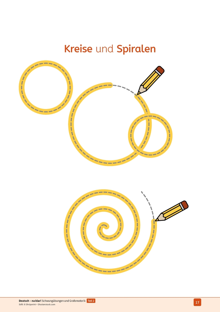 Deutsch - na klar! Schwungübungen und Grafomotorik Teil 2