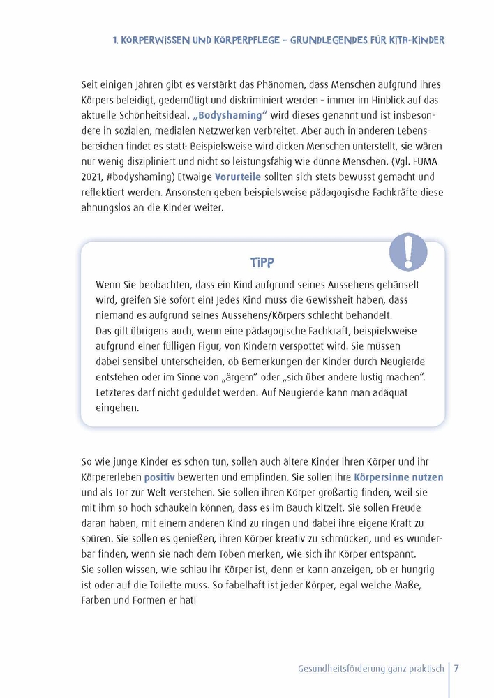 Körperwissen und Körperpflege in der Kita