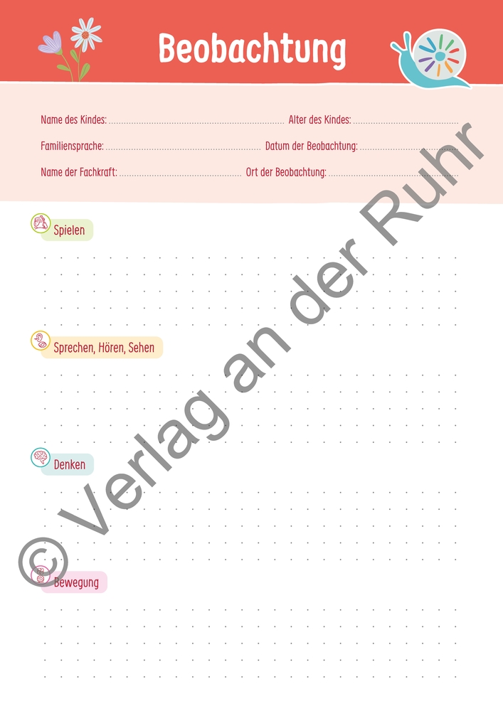 Der Beobachtungsblock für Kita-Kinder von 3–6 Jahren