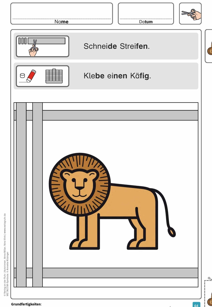 Grundfertigkeiten: Kleben, Schneiden, Anspitzen, Verbinden