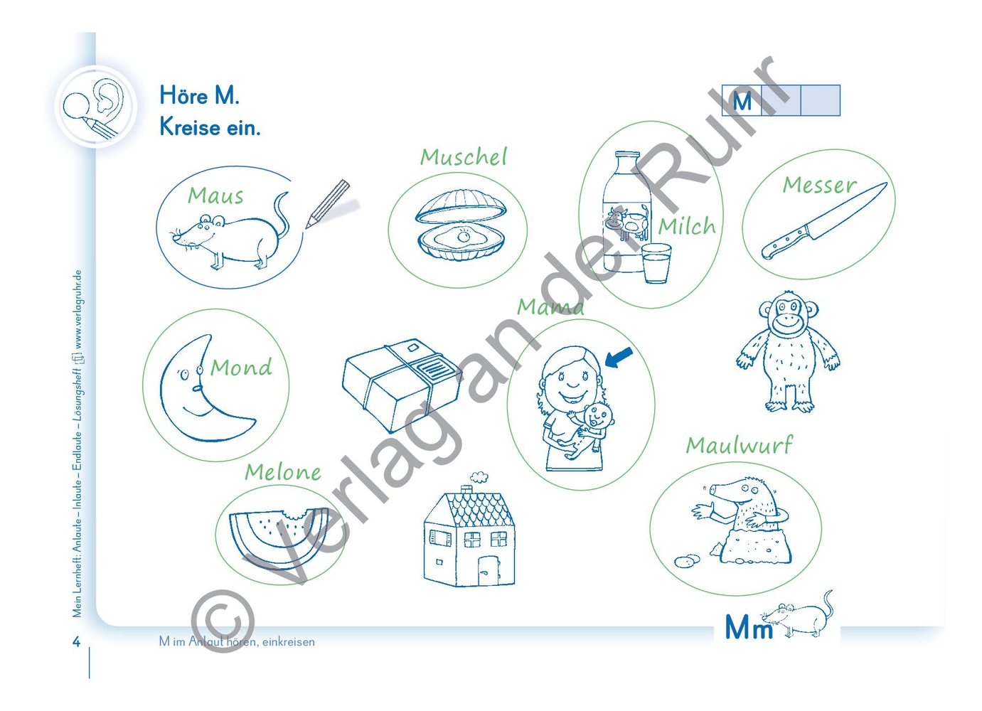 Mein Lernheft: Anlaute – Inlaute – Endlaute –  Lösungsheft