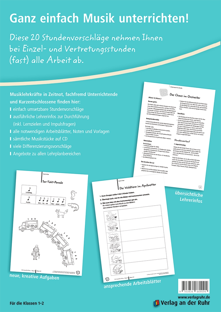 20 x Musik für 45 Minuten - Klasse 1/2 - Band 2