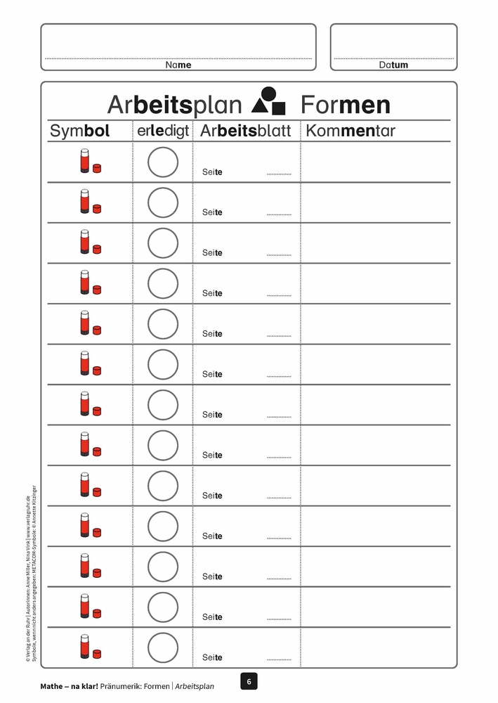Mathe - na klar! Pränumerik: Formen