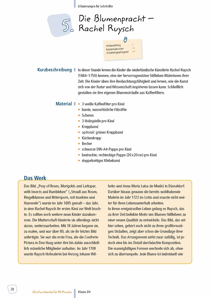 20 x Kunstwerke für 90 Minuten - Klasse 3/4
