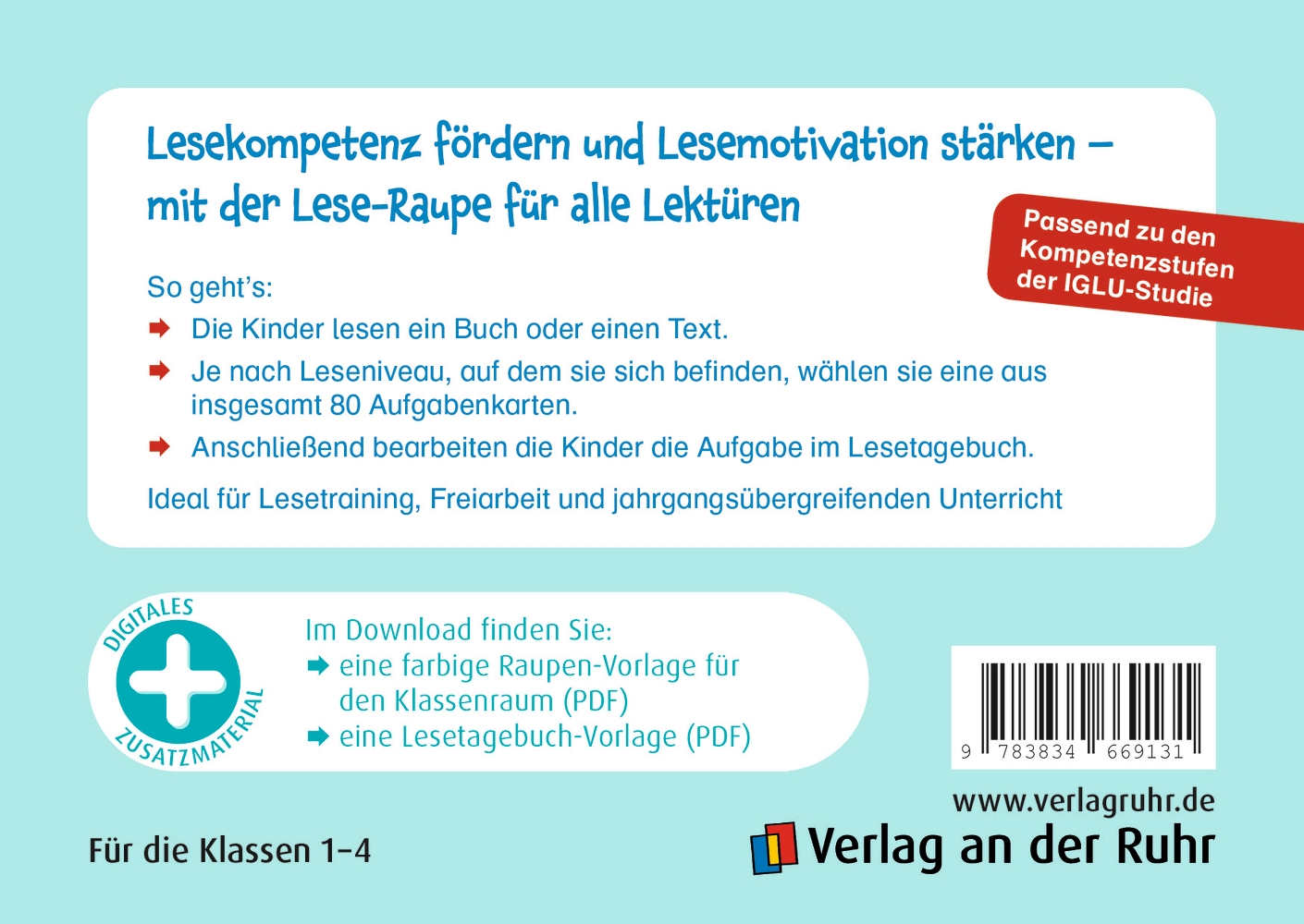 Mit der Lese-Raupe zum Bücherwurm – Klasse 1-4
