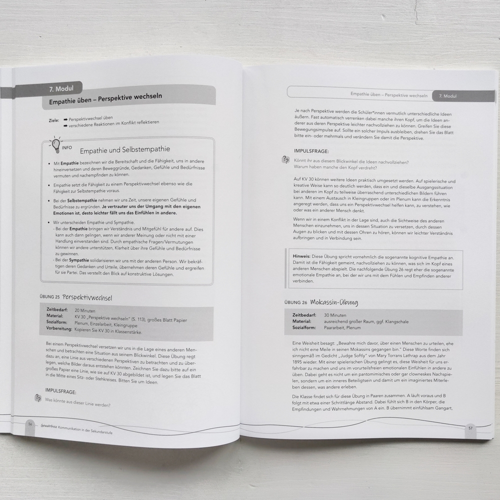 Gewaltfreie Kommunikation in der Sekundarstufe Gewaltfreie Kommunikation in der Sekundarstufe