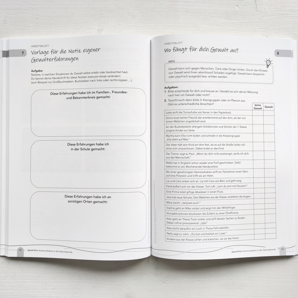 Gewaltfreie Kommunikation in der Sekundarstufe Gewaltfreie Kommunikation in der Sekundarstufe