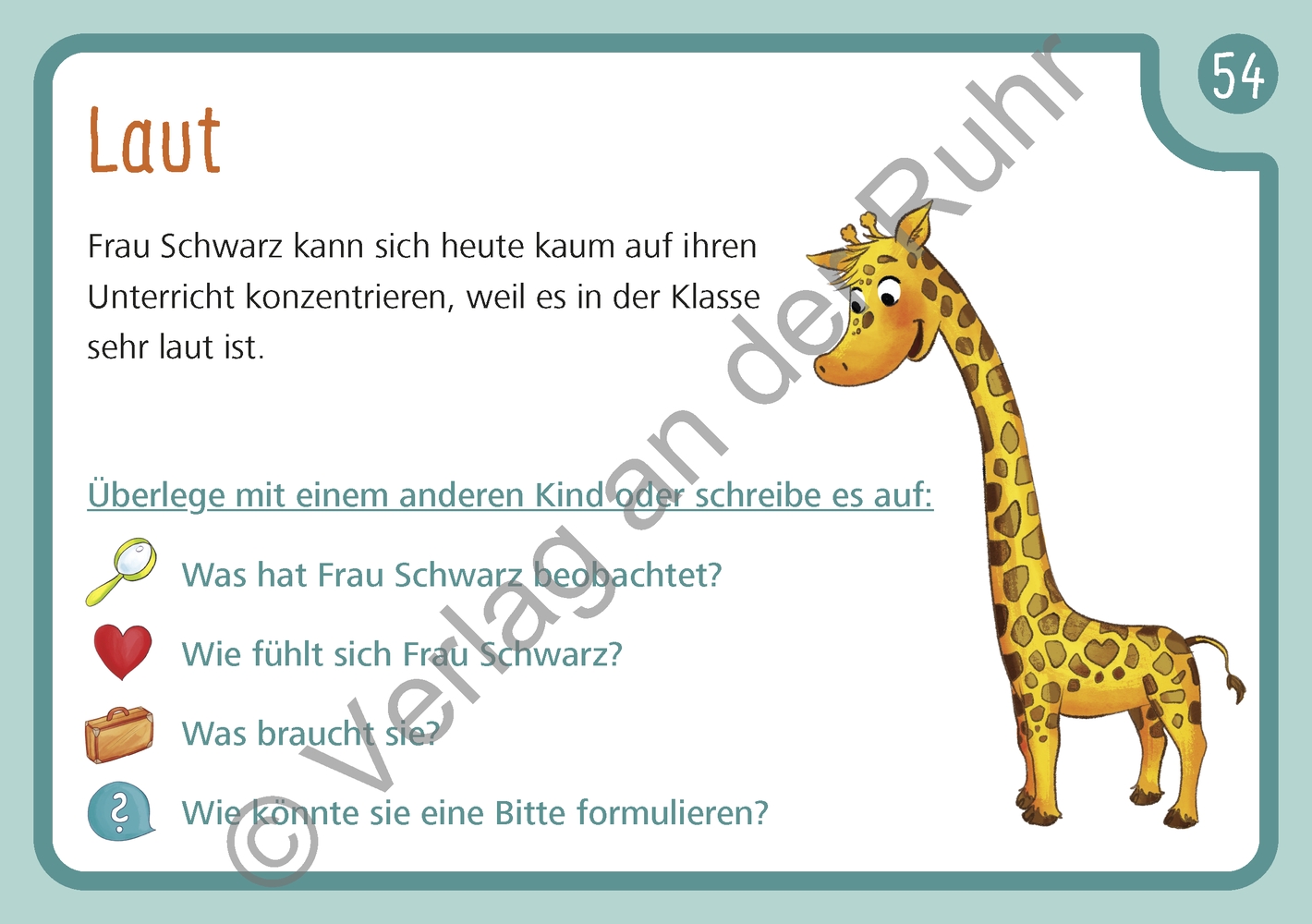 Unsere Giraffen-Kartei – Kinder üben selbstständig gewaltfreie Kommunikation mit der Giraffensprache