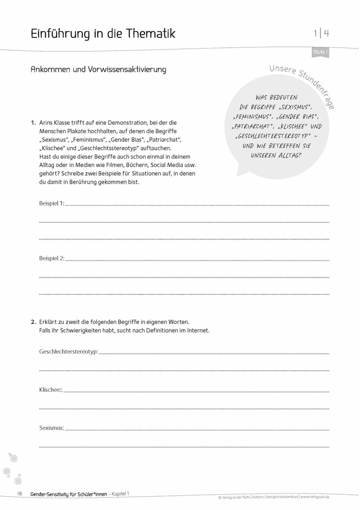 Gender-Sensitivity für Schüler*innen