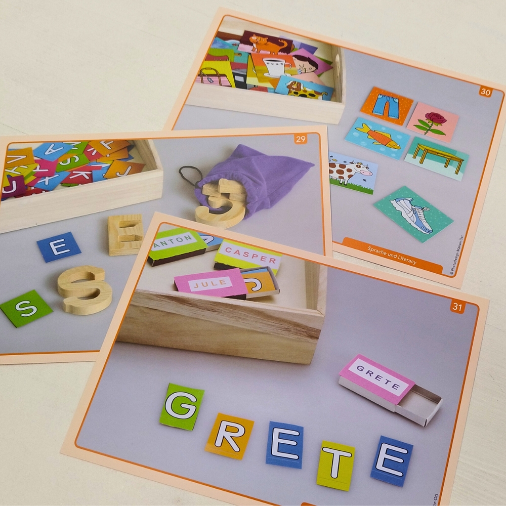 Vorschulideen auf dem Lern-Tablett serviert Vorschulideen auf dem Lern-Tablett serviert