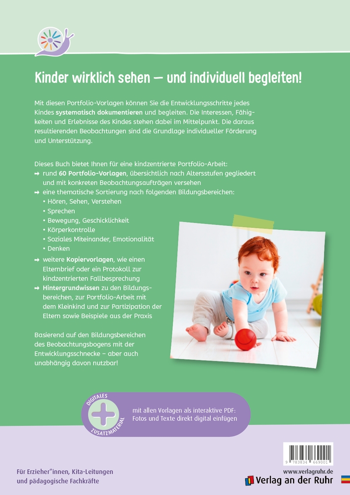 Portfolio-Vorlagen für Kinder unter 3 Jahren