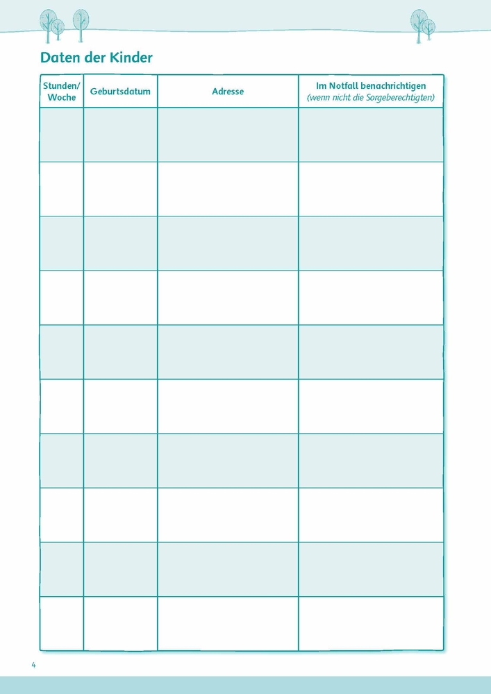 1–2–3–Alle da? Der kompakte Planer für Tagesmütter und -väter