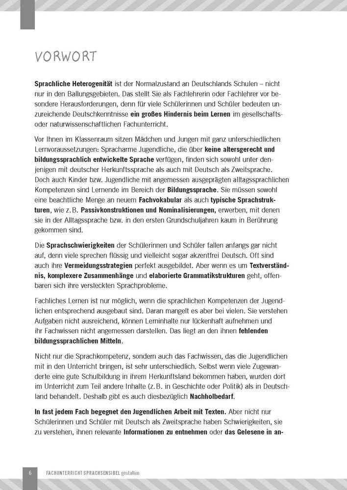 Fachunterricht sprachsensibel gestalten