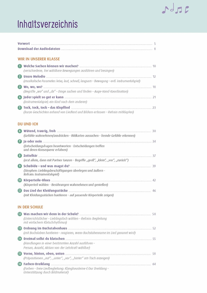 Für dich, für mich, für alle - 32 Lieder zum Mitmachen und Lernen inkl. Unterrichtsanregungen