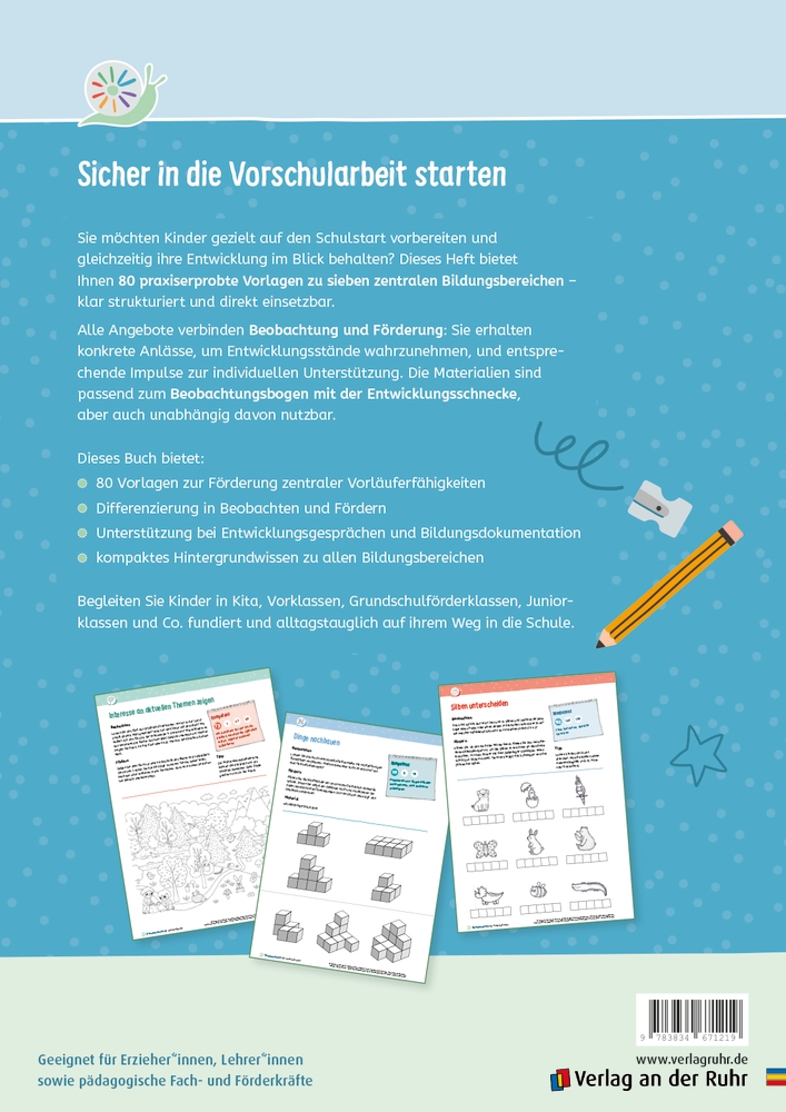 Übungsmaterial für Vorschulkinder
