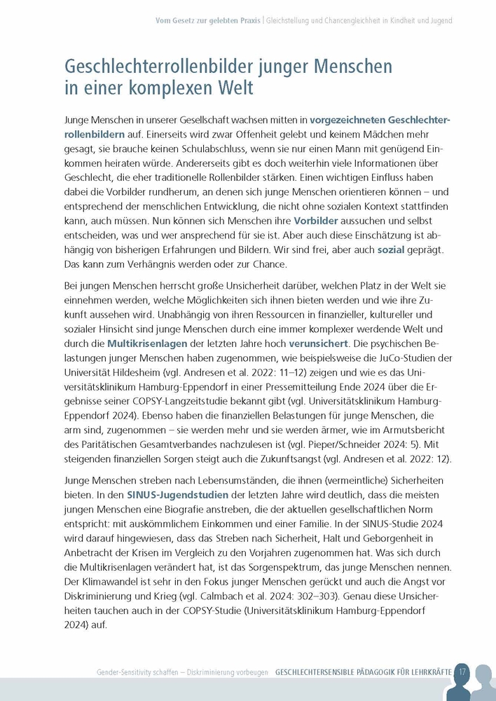 Geschlechtersensible Pädagogik für Lehrkräfte