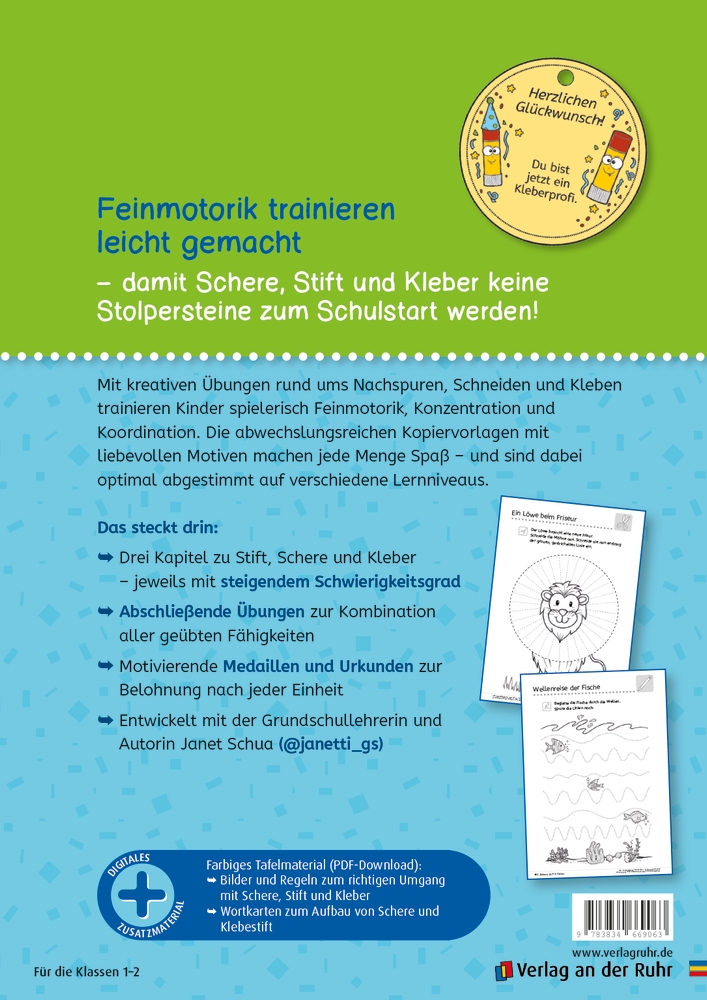 Schere, Stift und Kleber –  spielerisch die Feinmotorik fördern
