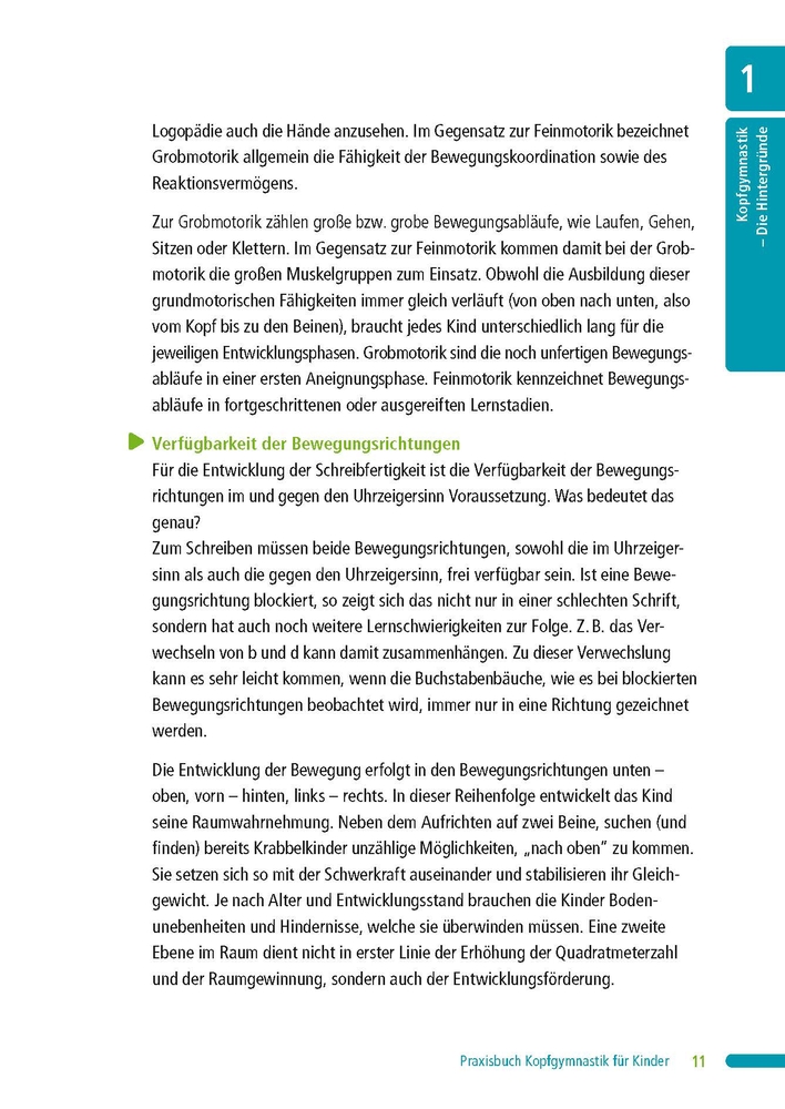 Praxisbuch Kopfgymnastik für Kinder