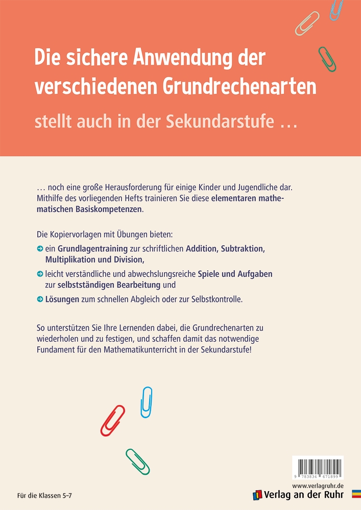 Grundrechenarten wiederholen in der Sekundarstufe I