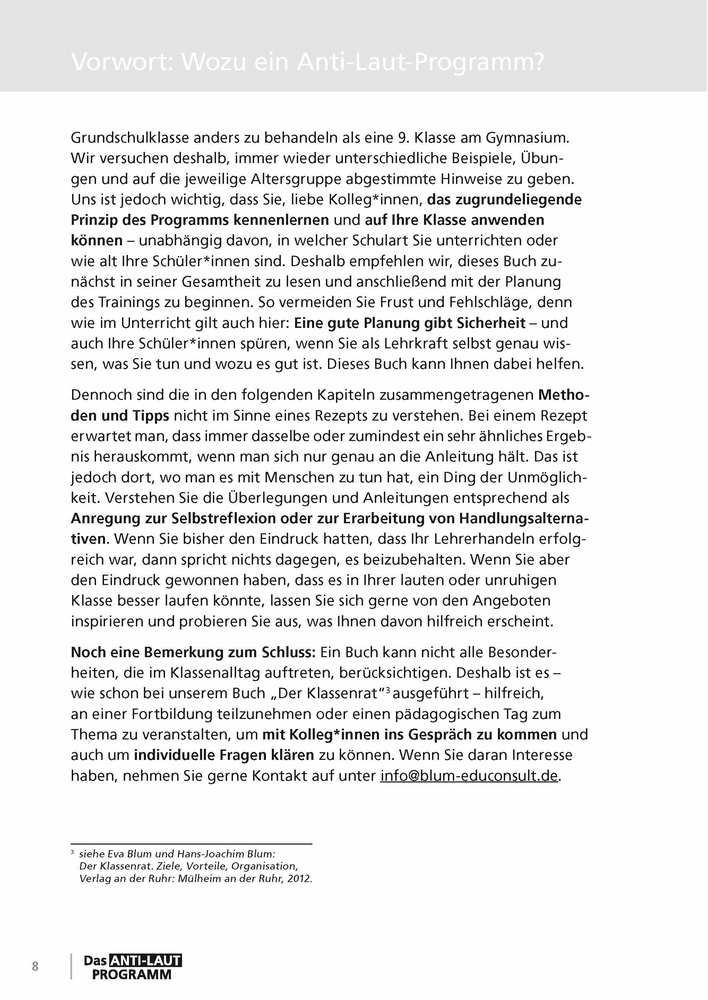 Das Anti-Laut-Programm