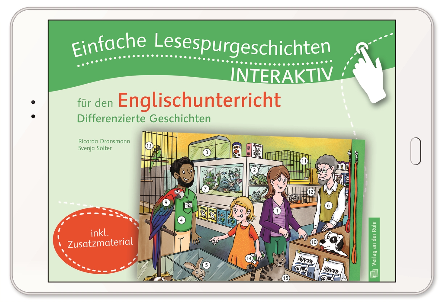 Einfache Lesespurgeschichten für den Englischunterricht - interaktiv