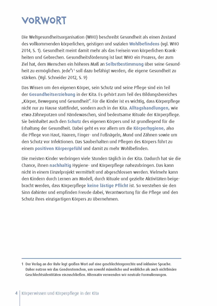 Körperwissen und Körperpflege in der Kita