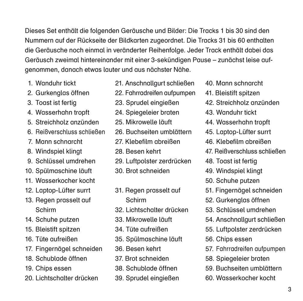 Leise Alltagsgeräusche