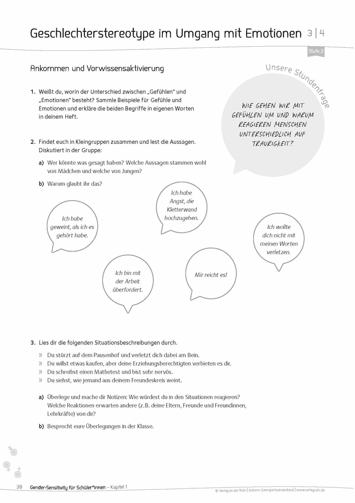 Gender-Sensitivity für Schüler*innen