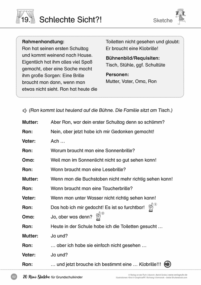 20 Mini-Sketche für Grundschulkinder