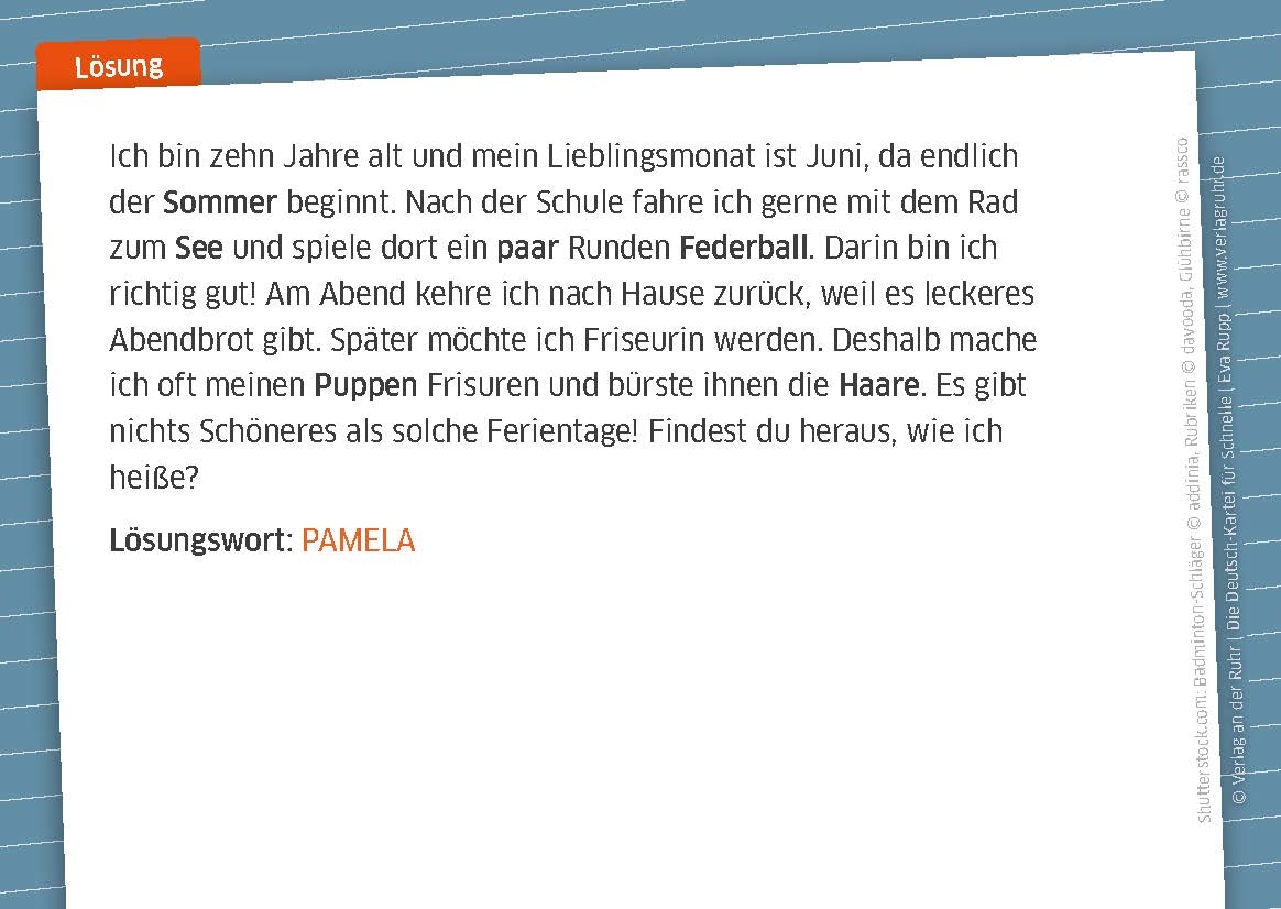 Die Deutsch-Kartei für Schnelle