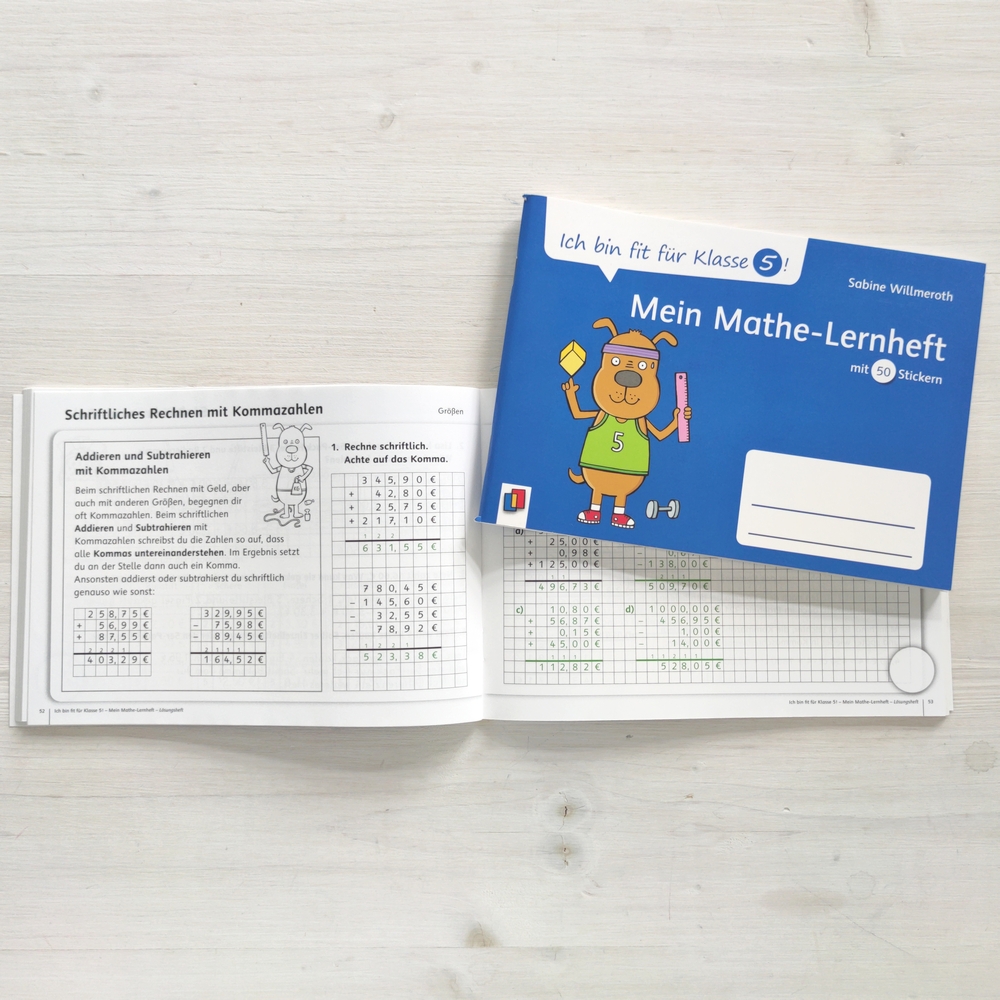 Ich bin fit für Klasse 5! Mein Mathe–Lernheft Ich bin fit für Klasse 5! Mein Mathe–Lernheft