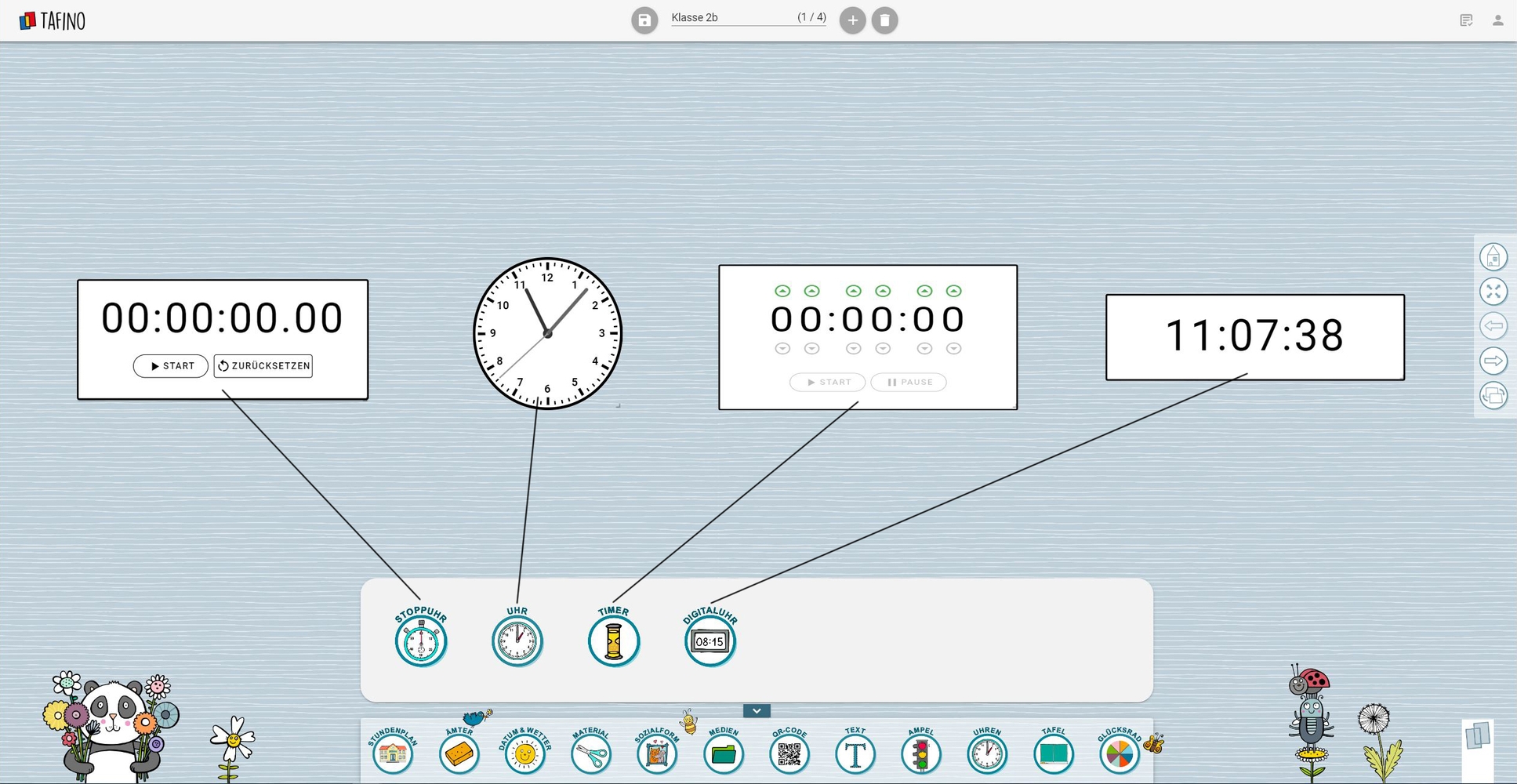 TAFINO - Digitale Tafel interaktiv organisiert-Grundschule - Online-Version