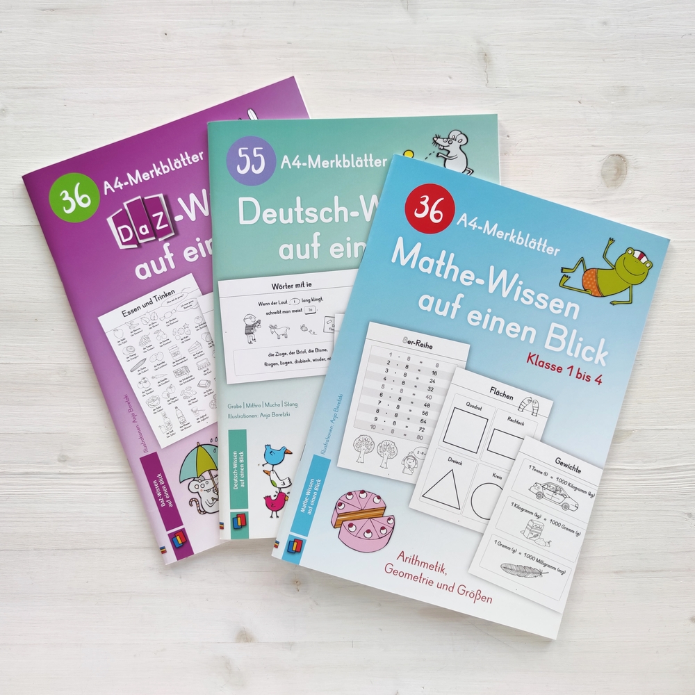 55 A4-Merkblätter Deutsch-Wissen auf einen Blick – Klasse 1 bis 4 55 A4-Merkblätter Deutsch-Wissen auf einen Blick – Klasse 1 bis 4