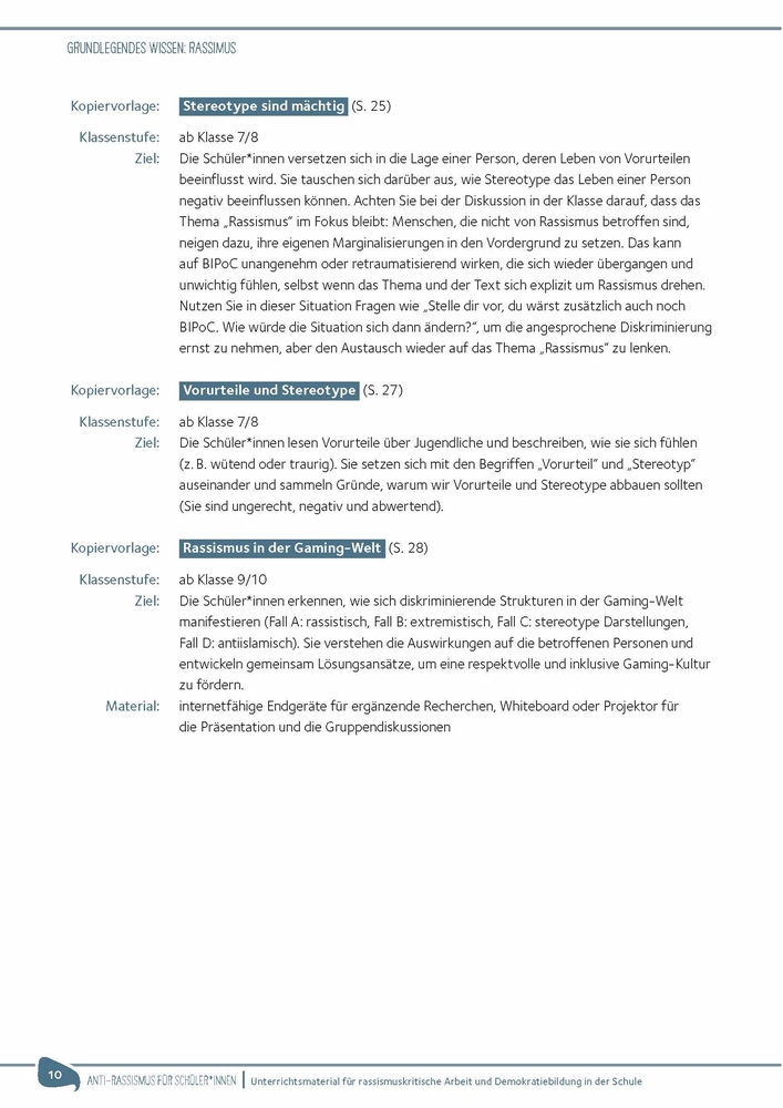 Anti-Rassismus für Schüler*innen