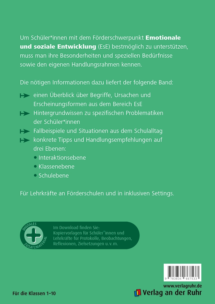 Rund um den Förderschwerpunkt Emotionale und soziale Entwicklung