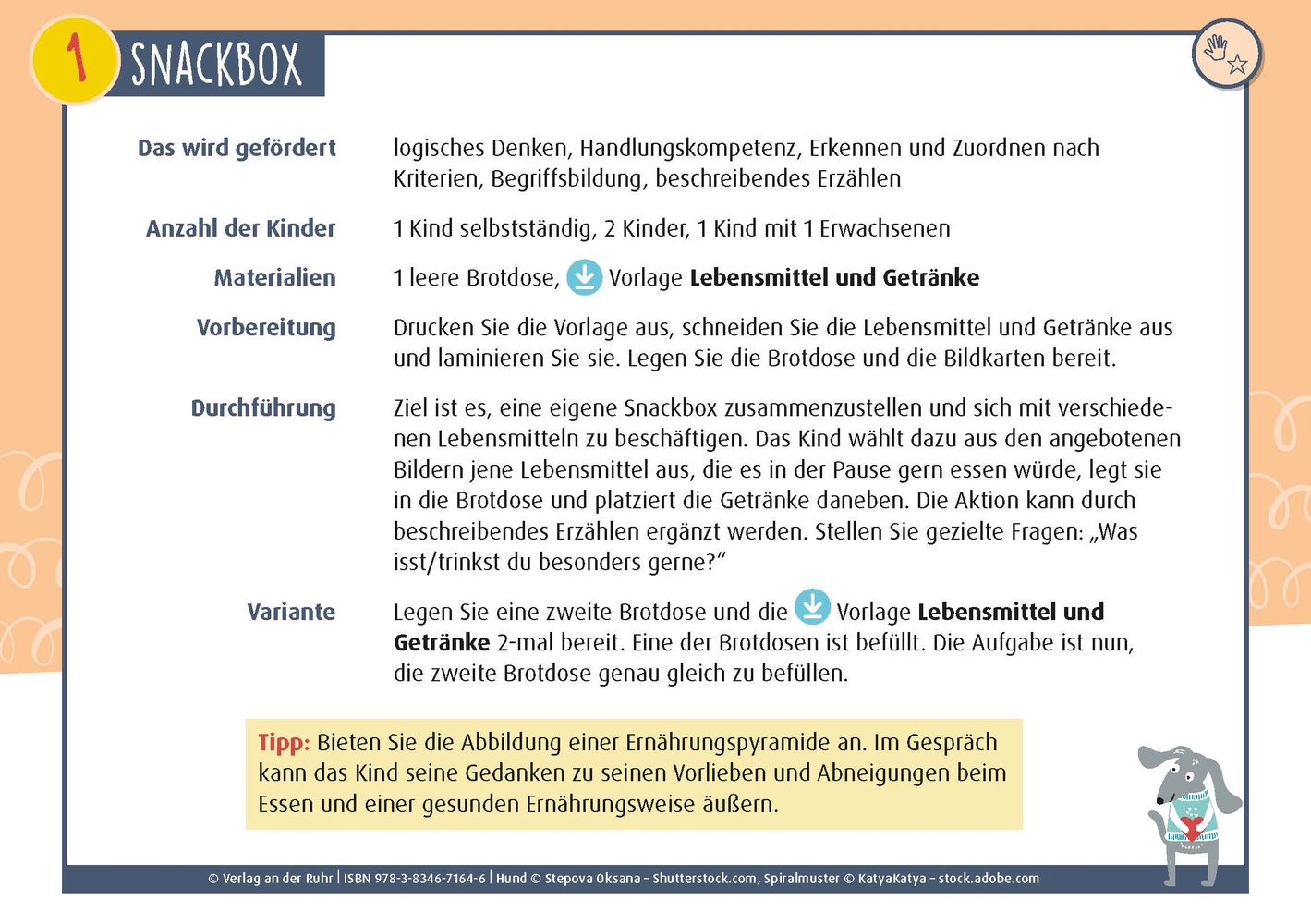 Alltagskompetenzen - Aktionstabletts für Vorschulkinder