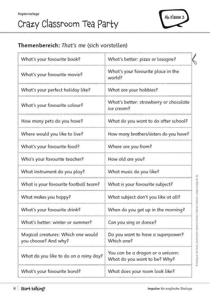 Start talking! Impulse für englische Dialoge