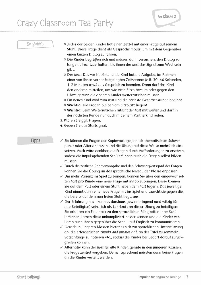 Start talking! Impulse für englische Dialoge