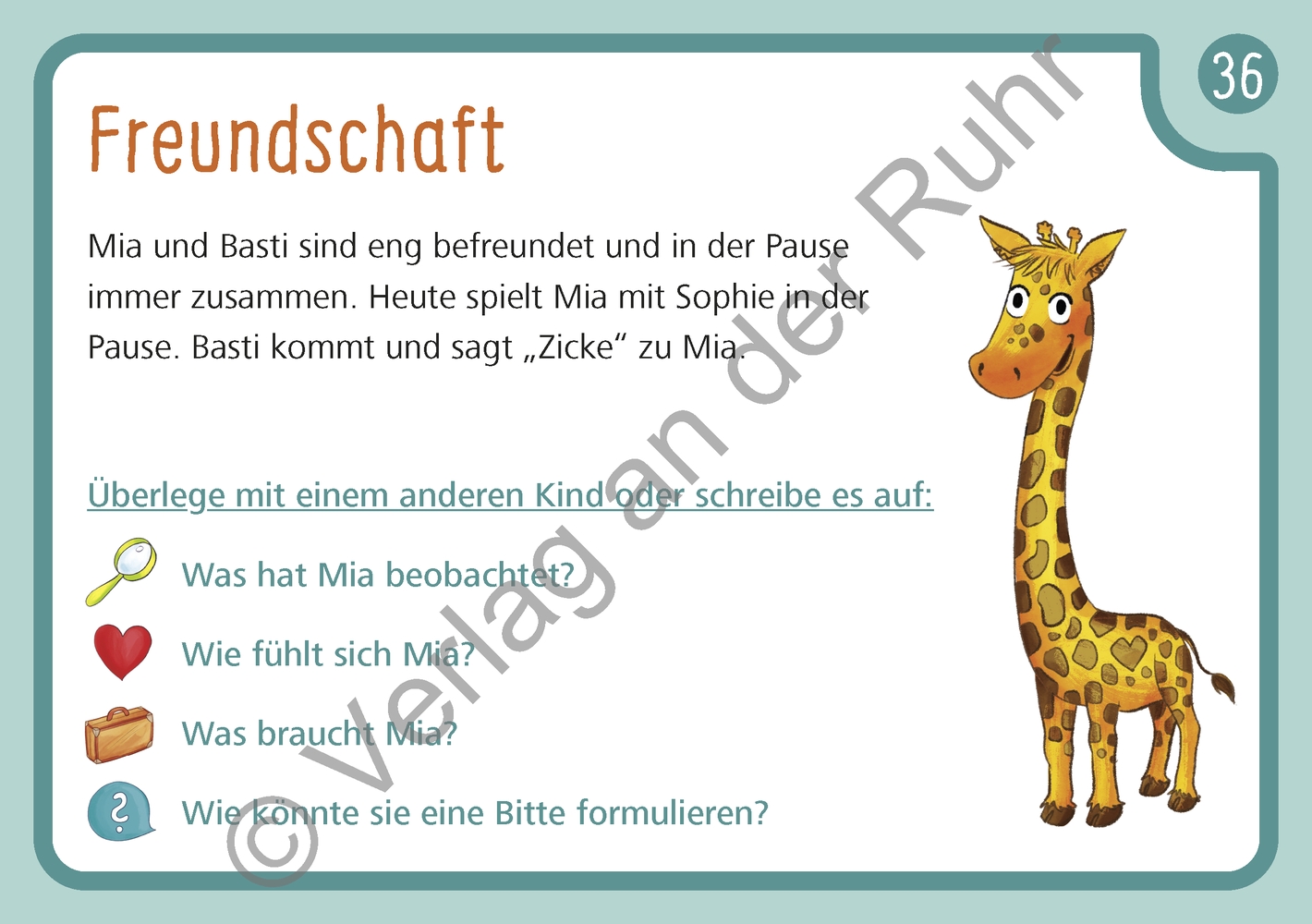 Unsere Giraffen-Kartei – Kinder üben selbstständig gewaltfreie Kommunikation mit der Giraffensprache Unsere Giraffen-Kartei – Kinder üben selbstständig gewaltfreie Kommunikation mit der Giraffensprache