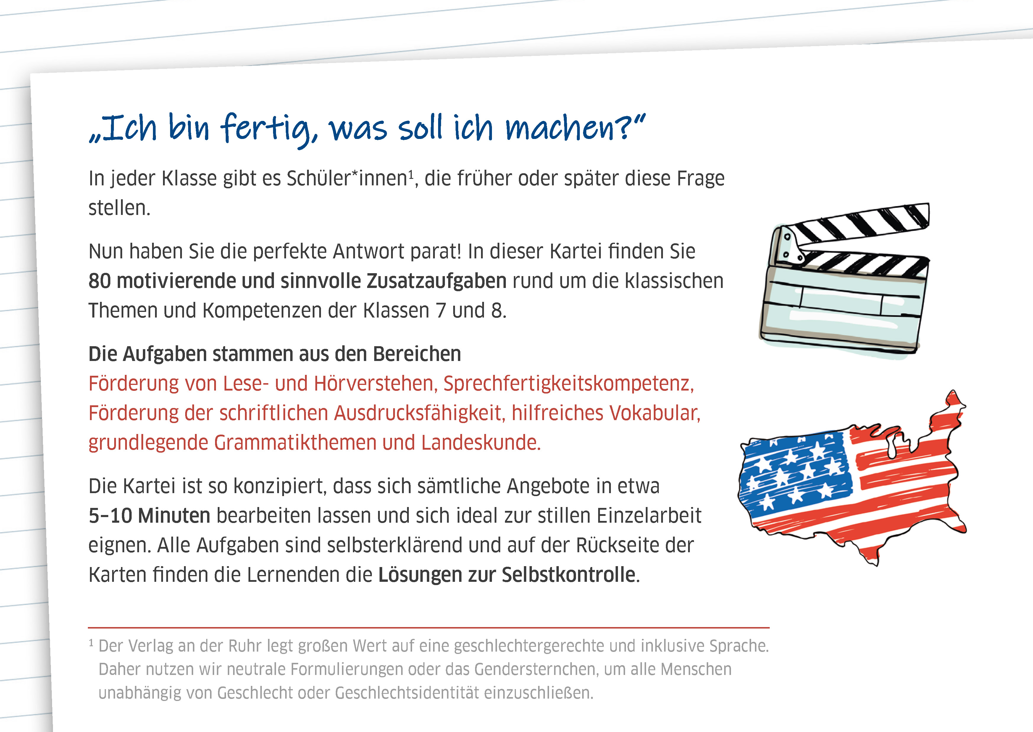Die Englisch-Kartei für Schnelle - Klasse 7/8 Die Englisch-Kartei für Schnelle - Klasse 7/8