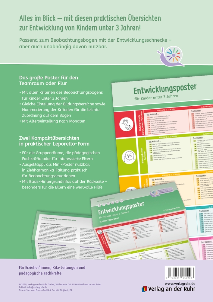 Entwicklungsposter-Set für Kinder unter 3 Jahren