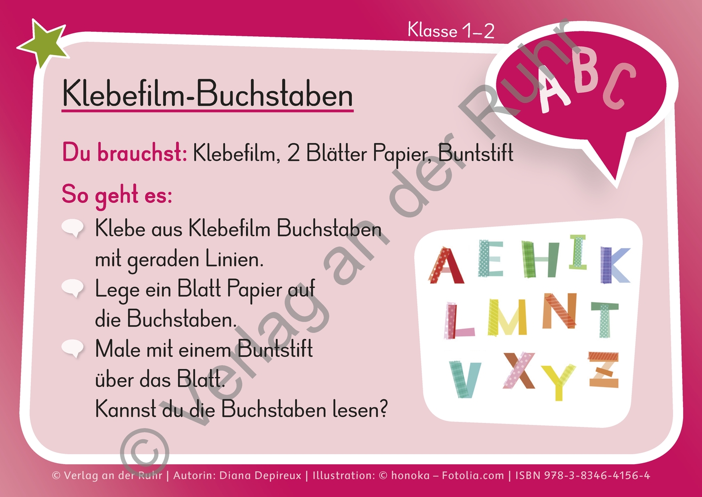 Eine Kartei für den Deutschunterricht – Klasse 1/2 Eine Kartei für den Deutschunterricht – Klasse 1/2