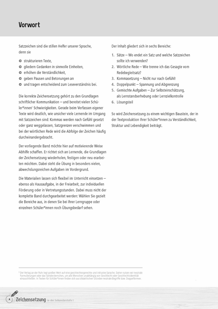 Zeichensetzung in der Sekundarstufe I