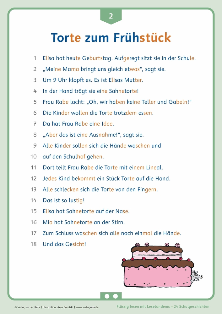 Flüssig lesen mit Lesetandems – 24 Schulgeschichten, Klasse 1/2