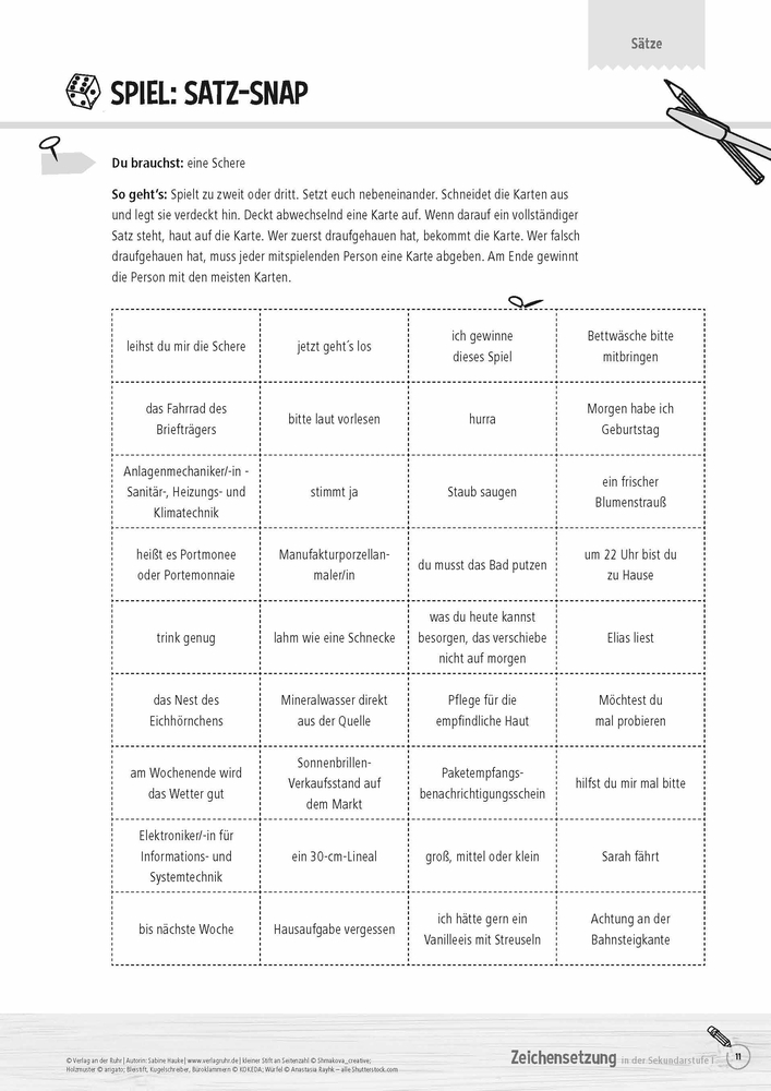 Zeichensetzung in der Sekundarstufe I